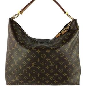 LOUIS VUITTON Sully MM Monogram Brown Canvas
